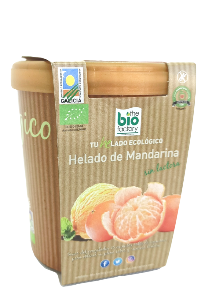 Helado Mandarina Vegano Bio 480 Ml - The Bio Factory