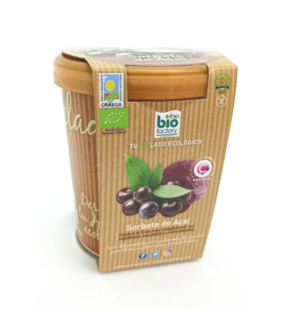 Helado Acai  Vegano Bio 480 Ml - The Bio Factory