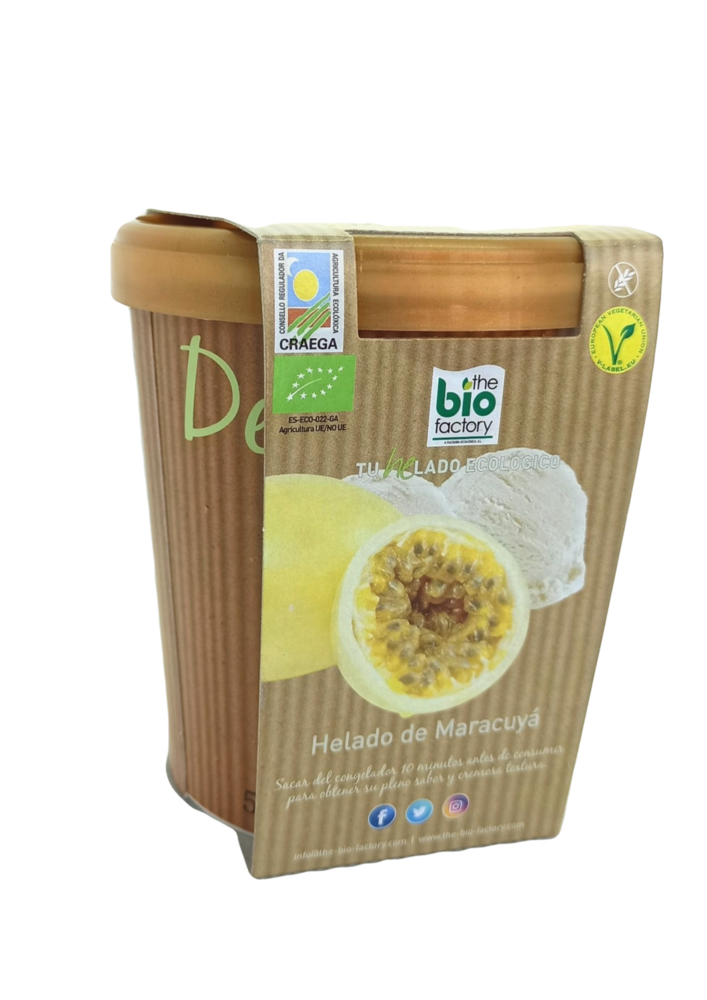 Helado Maracuya Vegano Bio 480 Ml - The Bio Factory