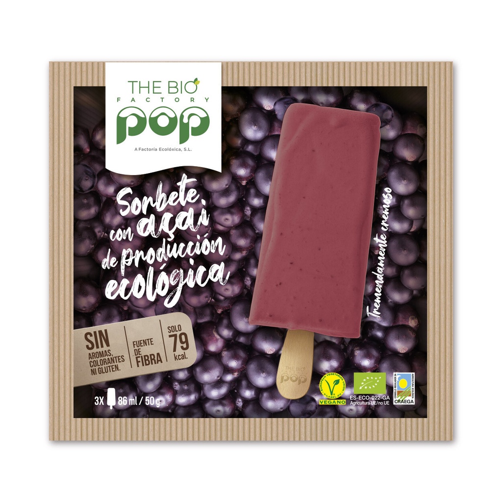 Biopop Acai X3 Vegano - The Bio Factory