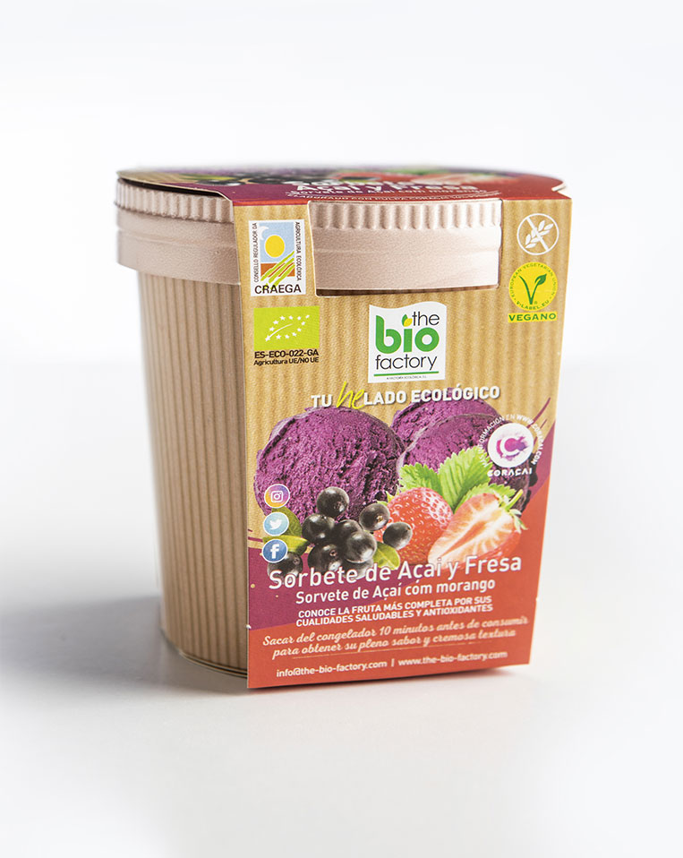 Helado Acai Fresa Bio 480 Ml - The Bio Factory