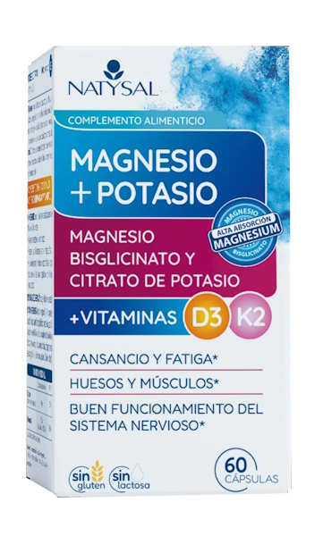 Magnesio Bisglicinato + Citrato Potasio 60 Cápsulas - Natysal