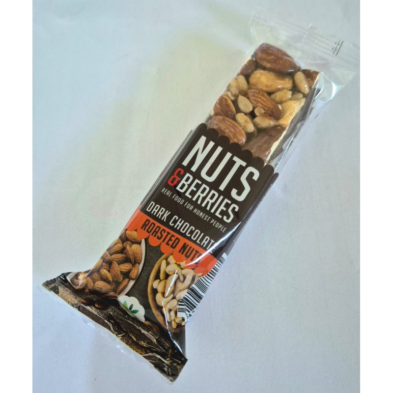 Barrita Chocolate Ne G.o Y Frutos Secos Tostados 40 G- Nuts&Berries