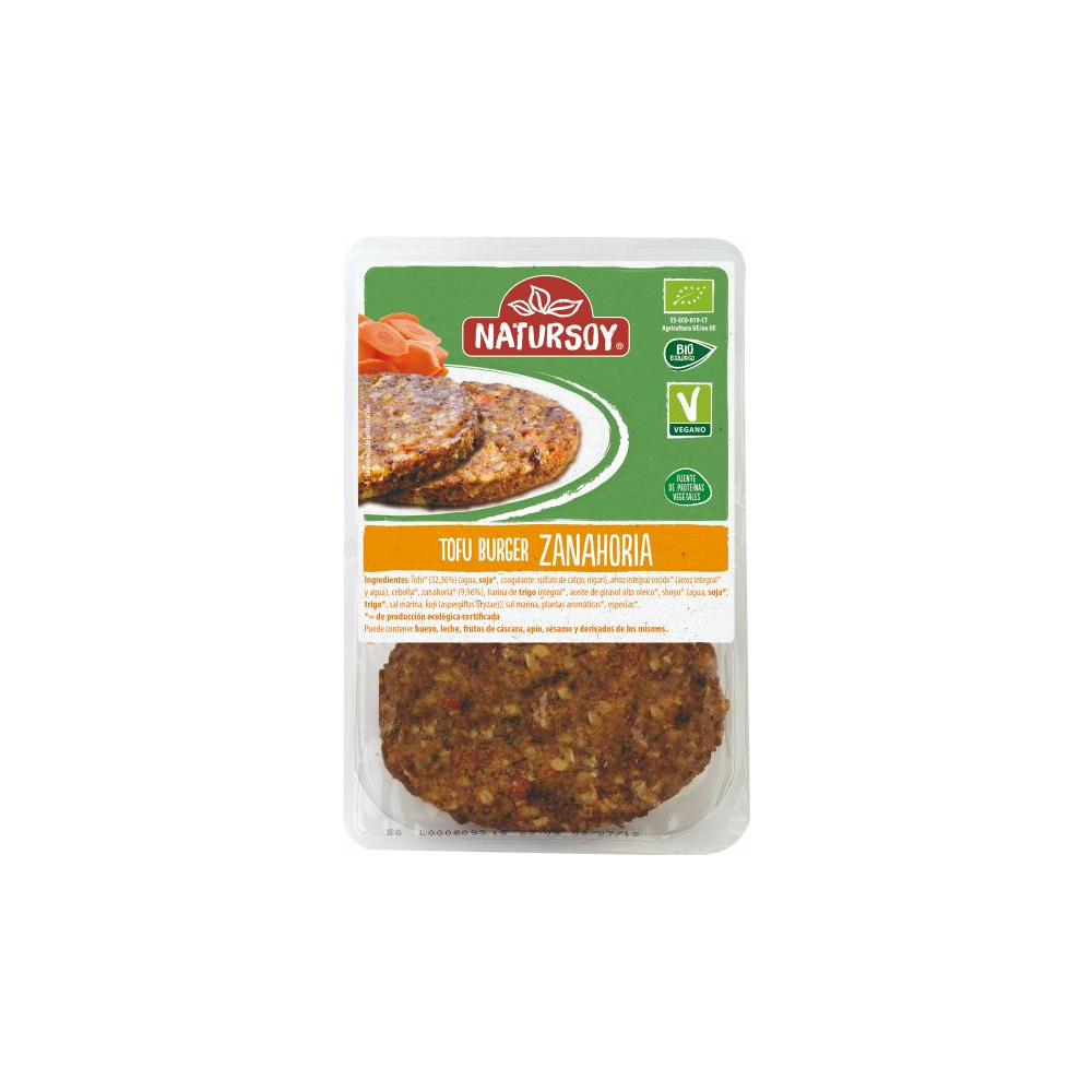 Hamburguesa Tofu Zanahoria 160 G. - Natursoy