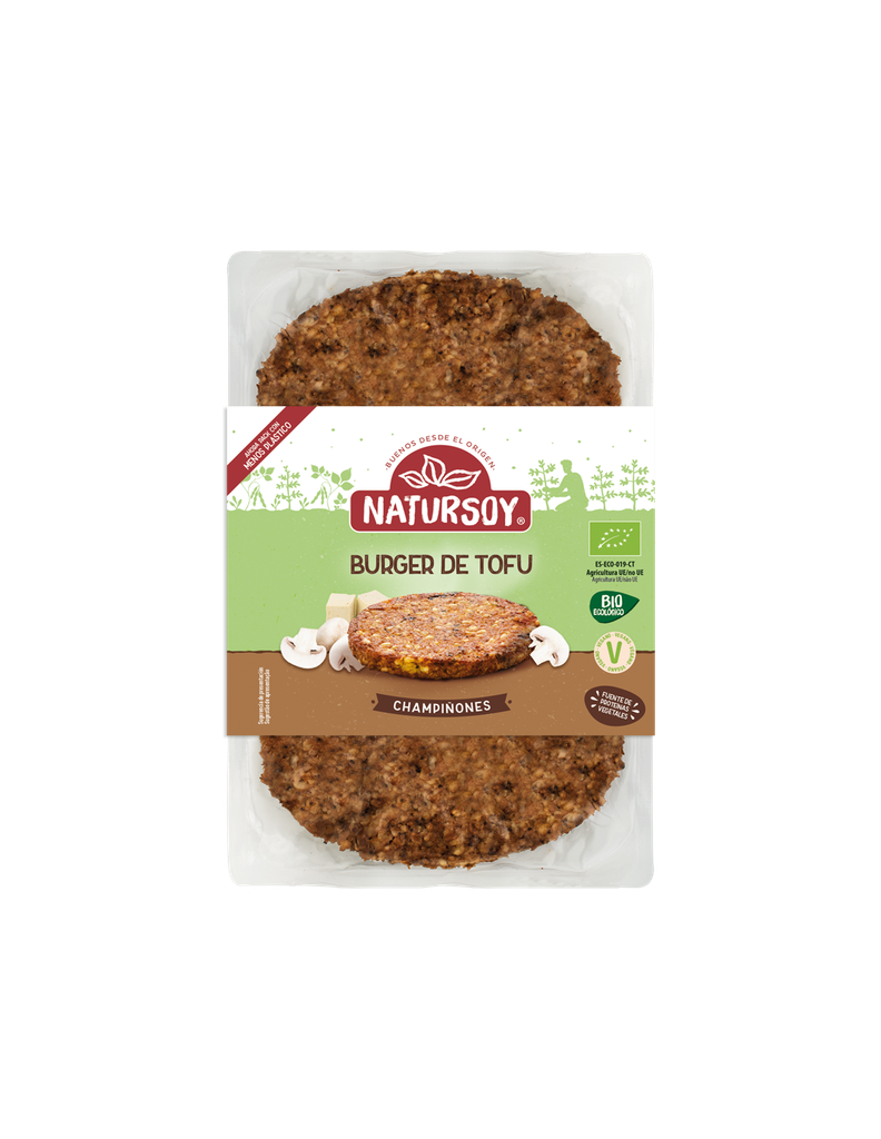 Hamburguesa Tofu Y Champiñones 160G - Natursoy