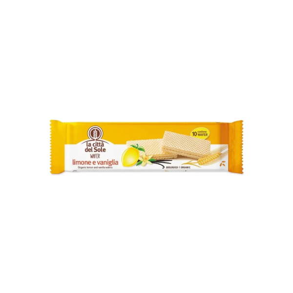 Wafer De Limón Y Vainilla 125G Bio - La Cittá Del Sole