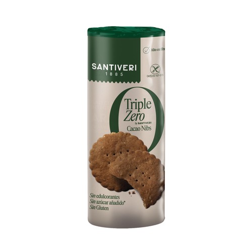Galletas Cacao Nibs Triple Zero 210 G - Santiveri