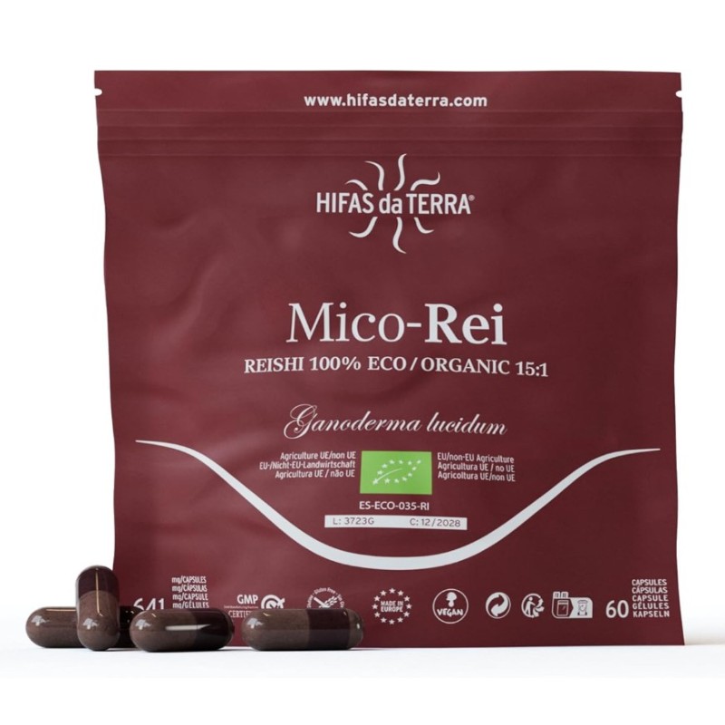 Reishi Mico Rei 60 Capsulas Eco Doypack- Hifas Da Terra