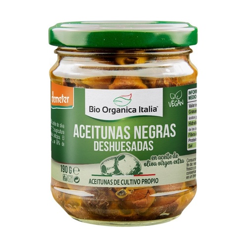 Aceitunas Ne G.as Deshuesadas 190 G - Bio Orgánica Italia