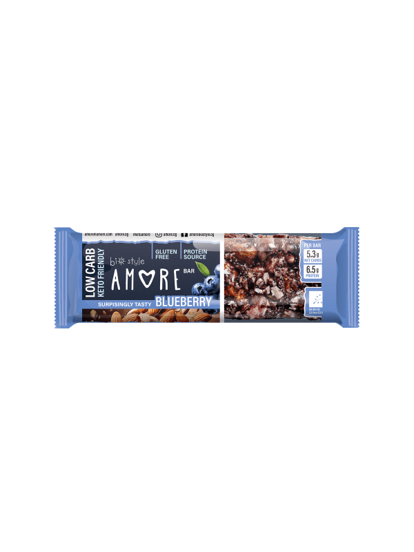 Barrita Low Carb Frutos Secos Y Arándanos 40 Gr. - Amore