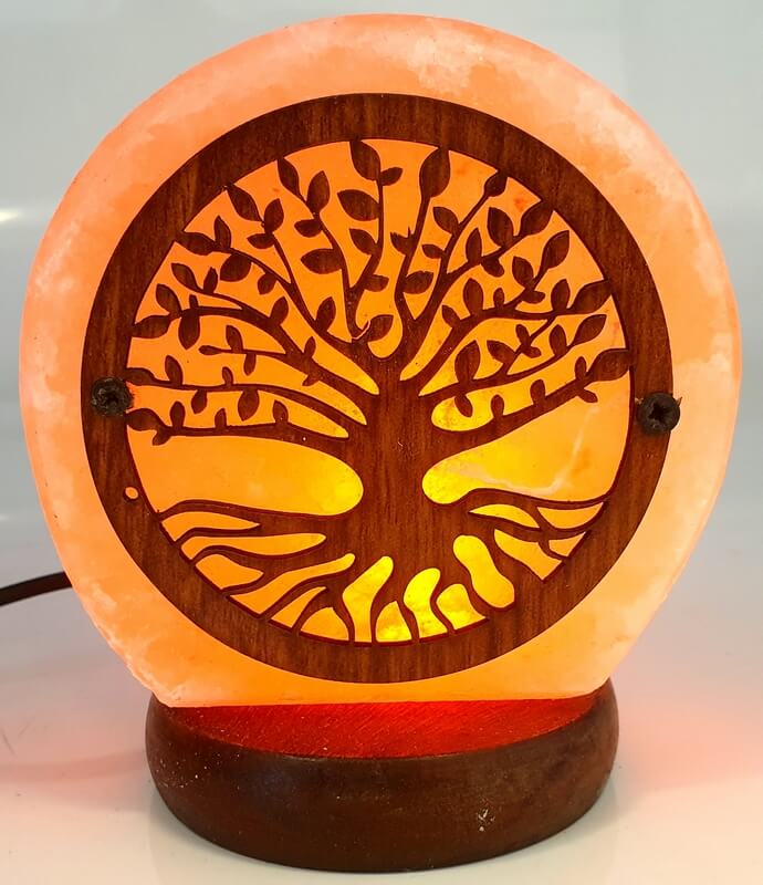 Lampara De Sal Del Himalaya Arbol De La Vida Usb