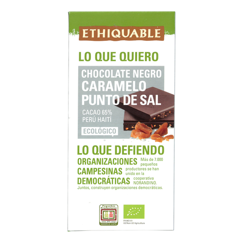 Chocolate Negro Caramelo Punto De Sal Bio 100 G - Ethiquable