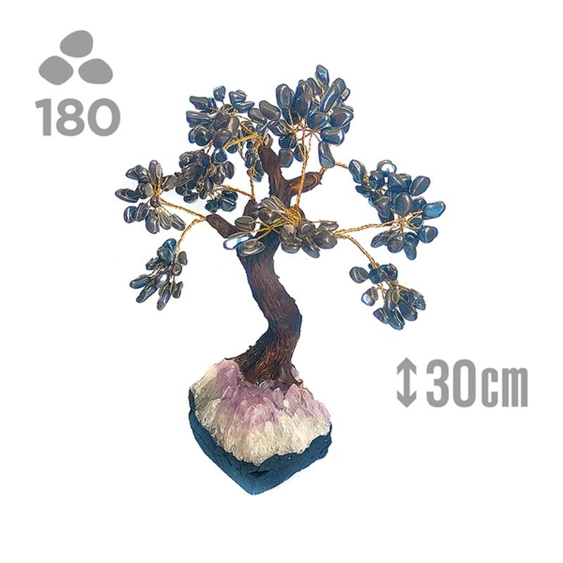 Árbol Hematite 180 Piedras 30 Cm