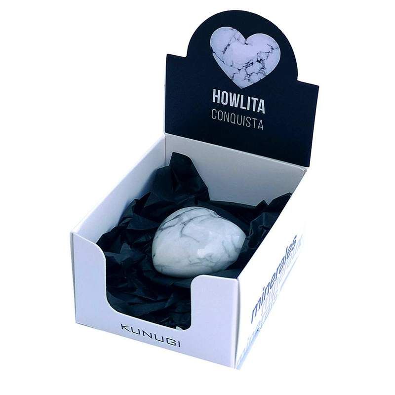 Corazón Howlita Blanca