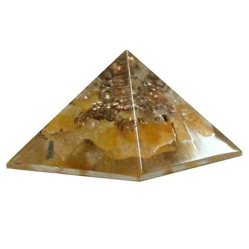 Piramide Orgonita Agata Amarilla 3Cm