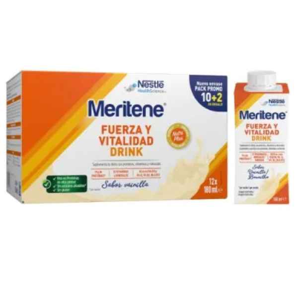Meritene Drink Vainilla 10+2 180 Ml. - Nestle