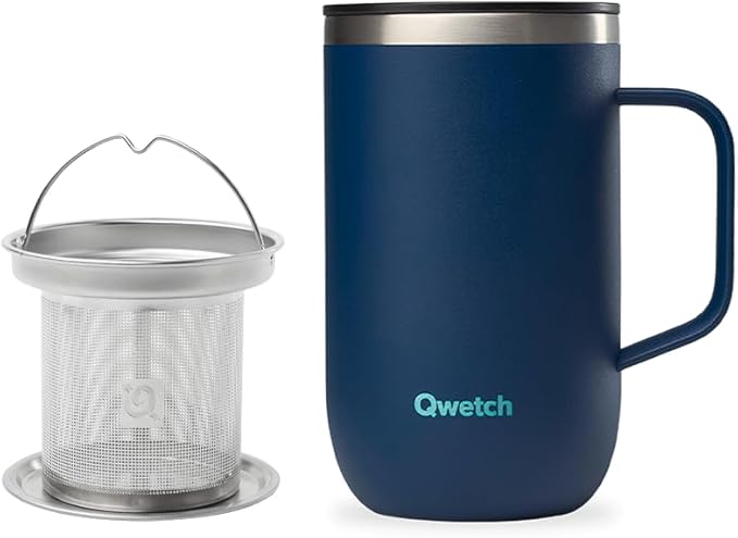 Taza Tetera Isotermica Azul Mate 470 Ml.