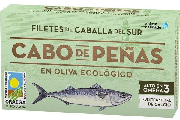 Filete De Caballa Sur  Aceite De Oliva V.E. Ecologico - Cabo De Peñas