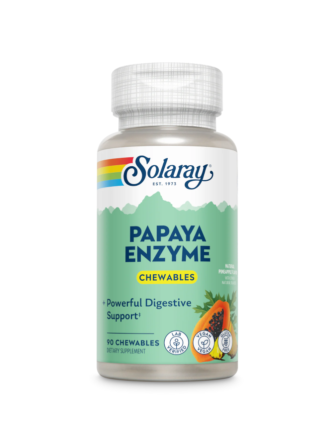 Papaya Enzime Masticable 90 Comprimidos - Solaray