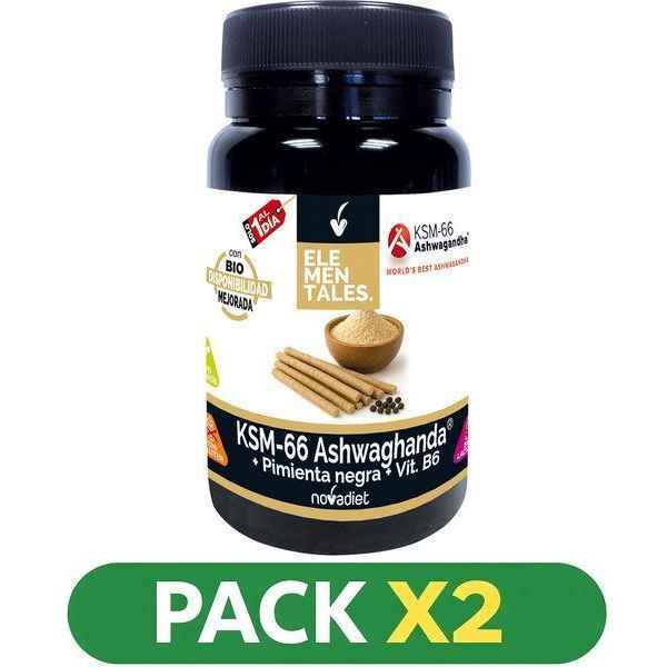 Pack Ashwagandha Ksm-66 30 Comprimidos - Novadiet