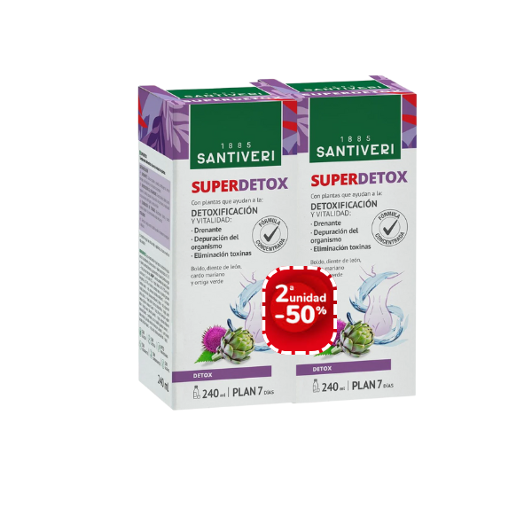 Superdetox Jarabe 240 ML Pack 2ª Und 50% Dto. - Santiveri