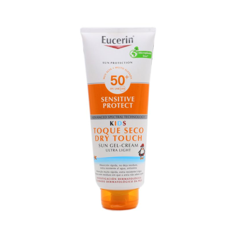Pack Sun Kids Toque Seco Gel-Crema FPS 50+ 200 ml + Regalo Roll On - Eucerin