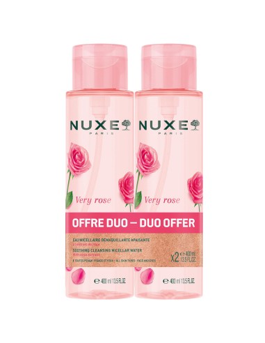 Duplo Agua Micelar Calmante Very Rose 2x400 Ml - Nuxe