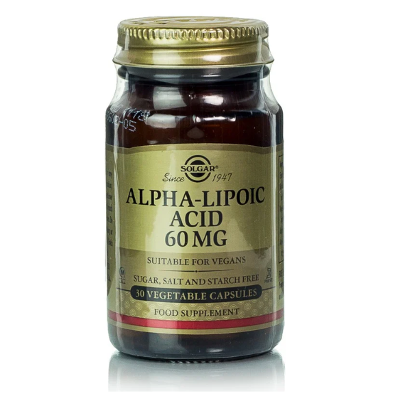 Alpha - Ácido Lipoico 60 Mg 30 Cápsulas - Solgar