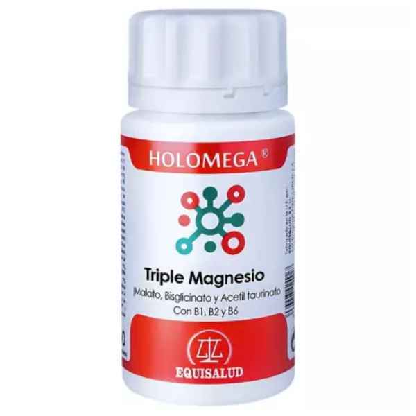 Holomega Triple Magnesio (Malato, Bisglicinato y Acetiltaurinato) 50 Cápsulas - Equisalud