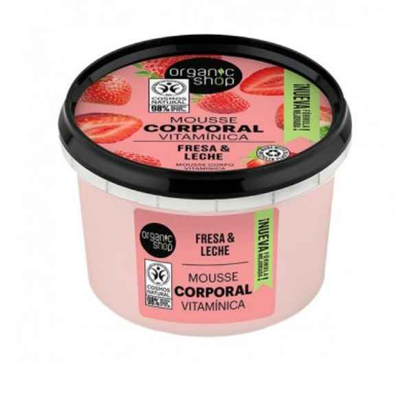 Mousse Corporal Vitamínico Fresa 250 Ml. - Organic Shop