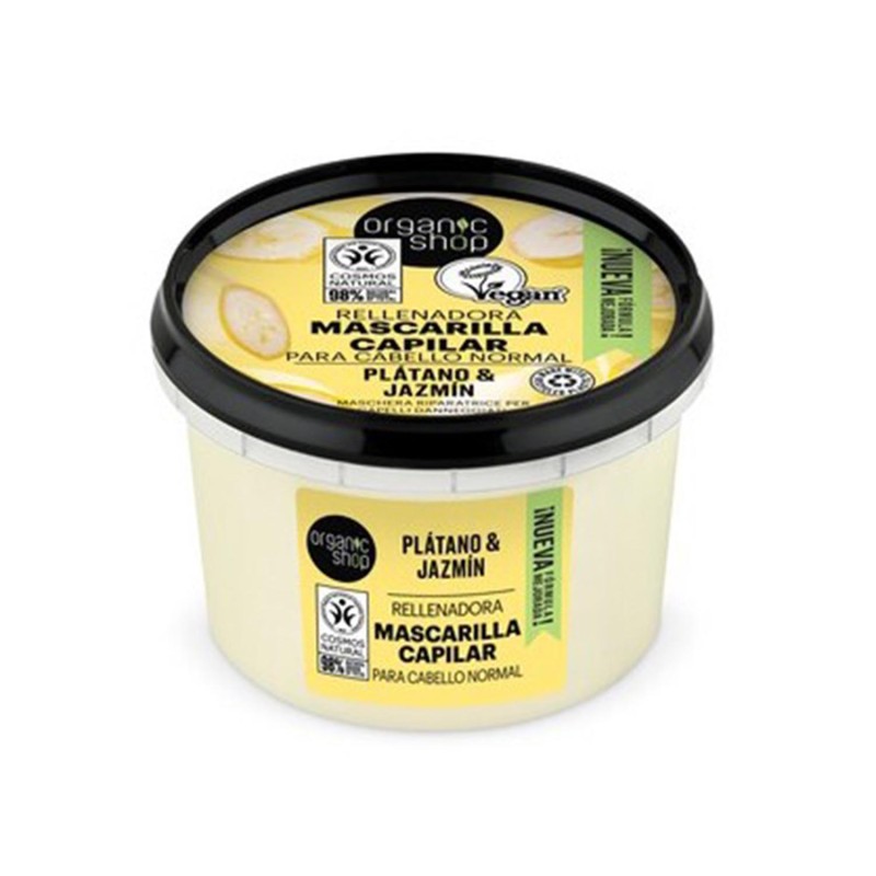 Mascarilla Capilar Reparadora Cabello Normal Plátano Y Jazmín 250 Ml. - Organic Shop