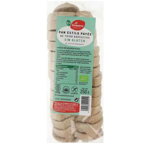 Pan Payes Con Trigo Sarraceno Bio 250 G. - El Granero