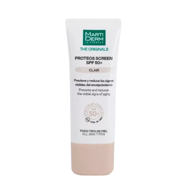 Crema Facial Proteos Screen Color Claro Spf50+ 40 Ml. - Martiderm