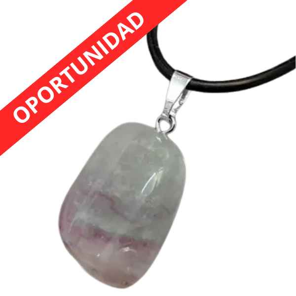 Colgante Rodado Cuarzo Plata - Promineral