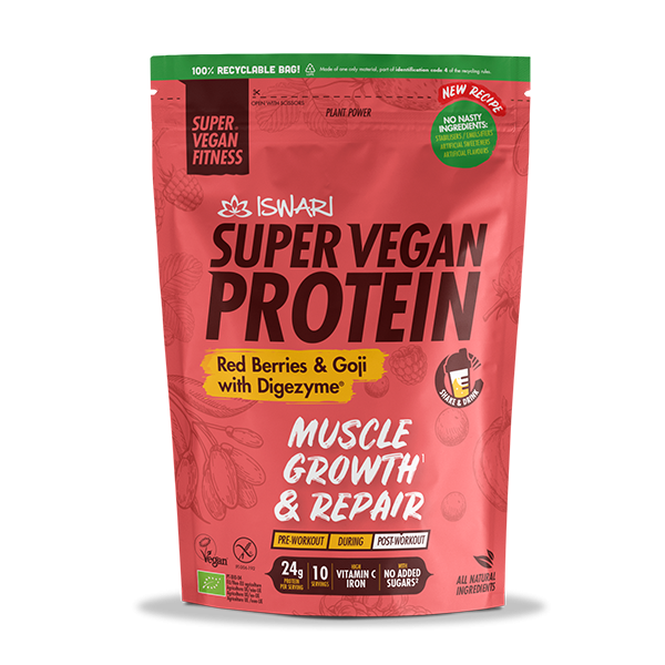 Super Vegan Protein Red Berry Y Goji 400 Gr. - Iswari