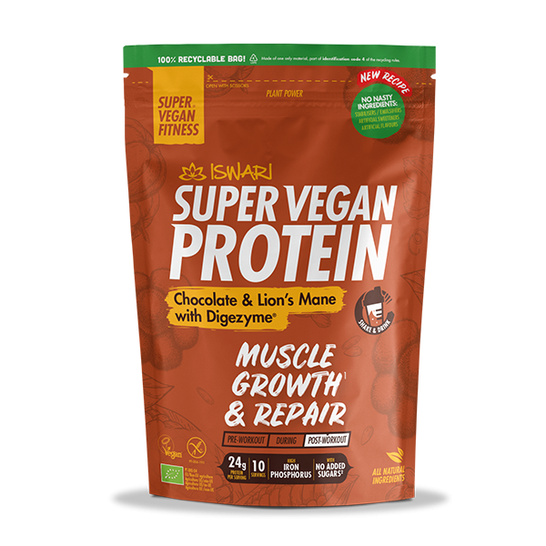 Super Vegan Protein Choco Y Lion´S Mane 400 Gr. - Iswari