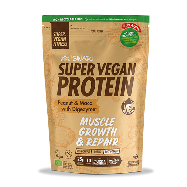 Super Vegan Protein Cacahuete Y Maca 400 Gr. - Iswari