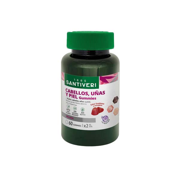 Gummies Masticables Cabello Una Piel 60 Uds. Santi