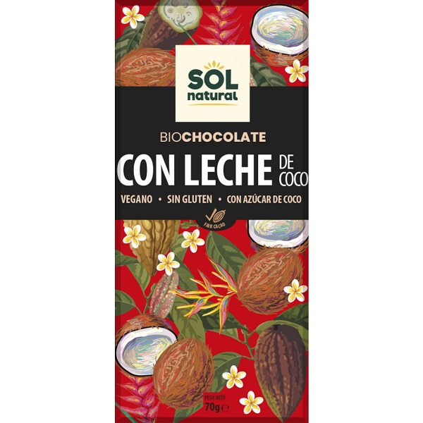 Sol Tableta Chocolate Con Leche Coco Bio 70 Gr