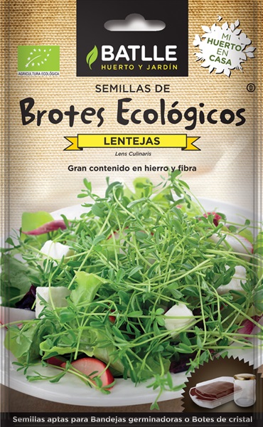 Semillas Ecológicas De Brotes De Lenteja Batlle