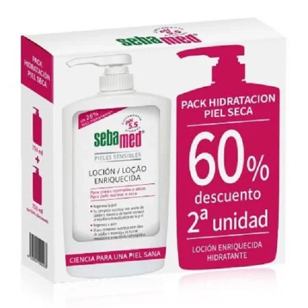 Locion Hidratante  2X750 Ml. 60% 2ª Uds - Sebamed