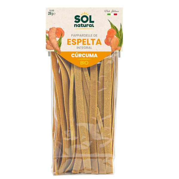 Sol Parpadelle De Espelta Con Curcuma 250 Gr Bio