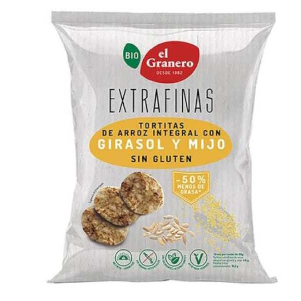 Tortitas Extrafinas Arroz Int. Girasol-Mijo 60Gr.