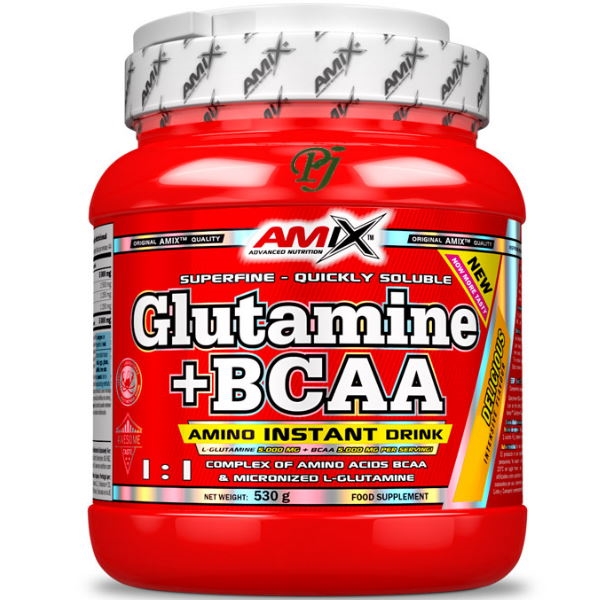Glutamina + Bcaa 530Gr Naranja - Amix