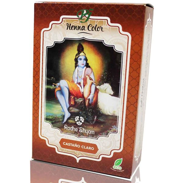 Henna Castaño Claro Polvo 100Gr - Radhe Shyam