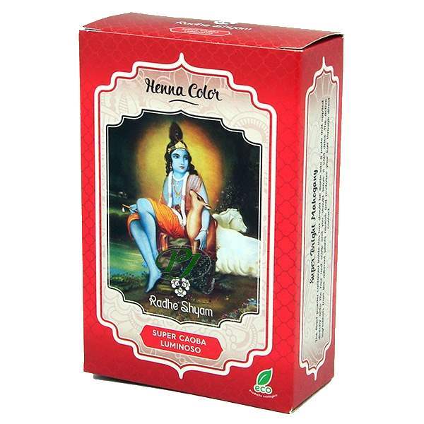 Henna Polvo Super Caoba Luminoso 100Gr - Radhe Shyam