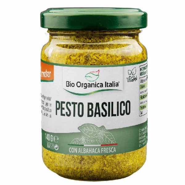 Pesto Basilico Vegano 140 G. - Bio Organica Italia