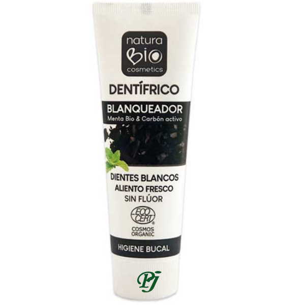 Dentífrico Menta-Carbón Activo Blanqueador 75 Ml. - NaturaBio