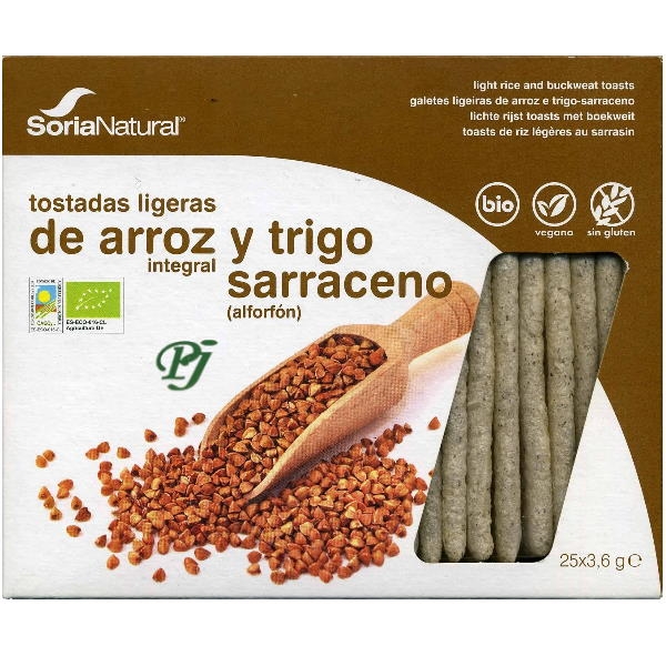 Tostadas Arroz Trigo Sarraceno 25Uds - Soria Natural