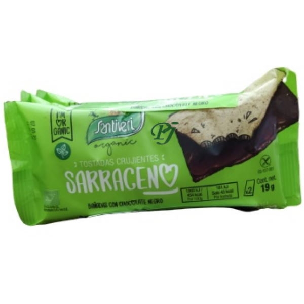 Tostada Trigo Sarraceno Bañadas Con Chocolate Negro Bio 2X3 - Santiveri